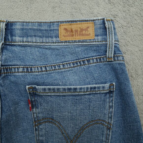 Levi's 525 Jeans Women's Size 8M Blue Mid-Rise Straight Leg Denim 32" Inseam - Picture 15 of 16